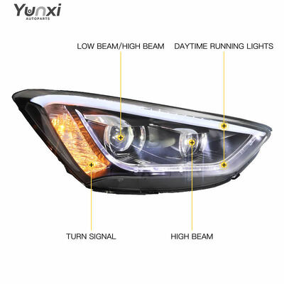 Hyundai IX45 SantaFe Grand Santa Fe 2013 2016 Accessories LED Head Light Headlights Upgrade LED Demon Eyes Headlamp