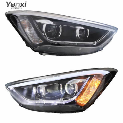 Hyundai IX45 SantaFe Grand Santa Fe 2013 2016 Accessories LED Head Light Headlights Upgrade LED Demon Eyes Headlamp