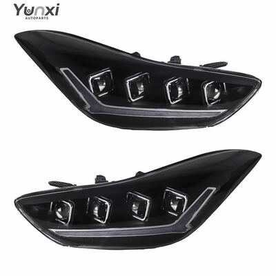 LED Headlights for Hyundai Elantra 2012-2016 Demon Eye Style Headlamp DRL New Condition Model Accord