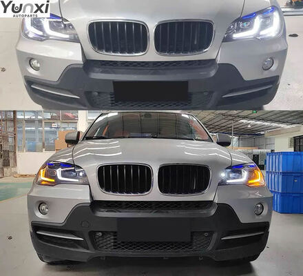 For BMW X5 E70 Plug and Play Head Light Headlamps 2007-2013 Front Light Upgrade New Styles LED Turn Signals Headlights