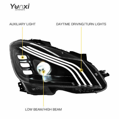 LED Headlamps for Mercedes Benz C-Class W204 2011-2014 C180 C200 Upgrade Maybach 6000k Color New Automotive Accessories