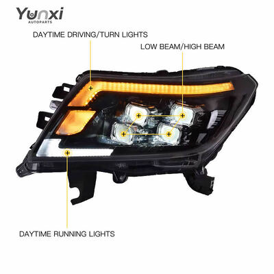 For Nissan Navara NP300 Navarra Headlights 2014 2023 Auto Parts Head Lamp Head Lights Upgrade LED Headlamp DRL